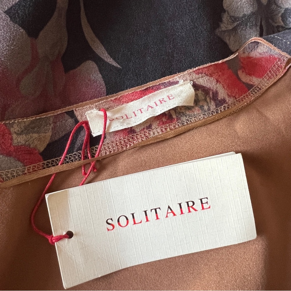 NWT Solitaire Floral Printed Faux Suede Jacket Coat Anthropologie Duster - Picture 8 of 10